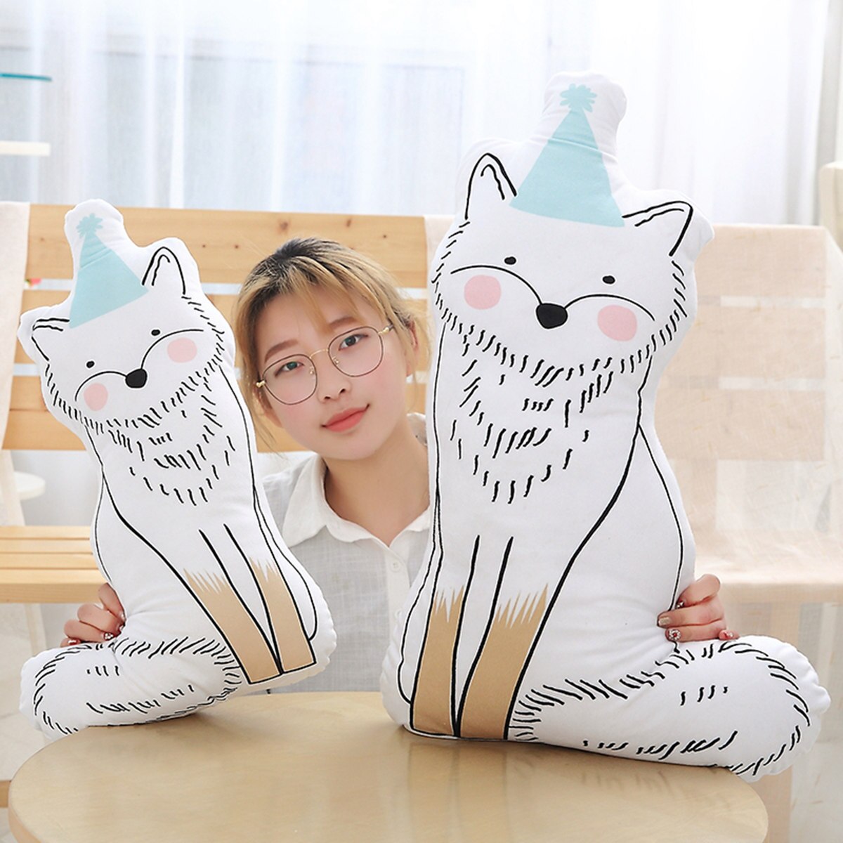 Japanese Style Cartoon Print Pillow