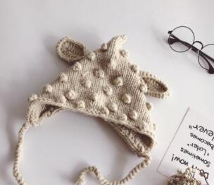 Winter Pom Knitted Hat With Ears