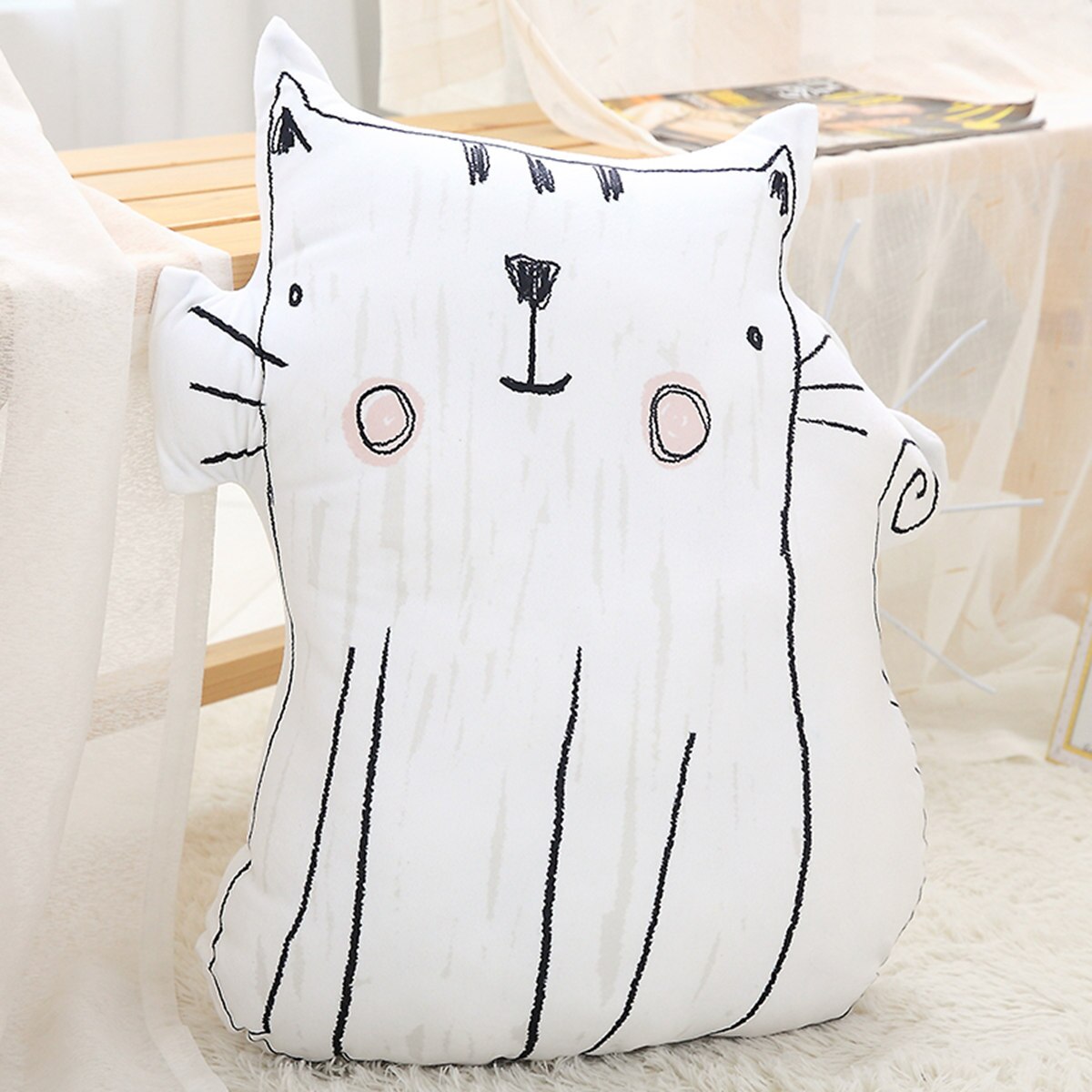 Japanese Style Cartoon Print Pillow