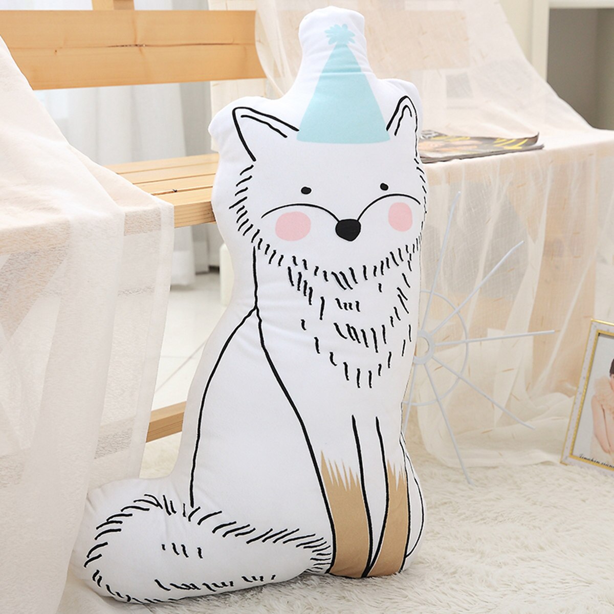 Japanese Style Cartoon Print Pillow