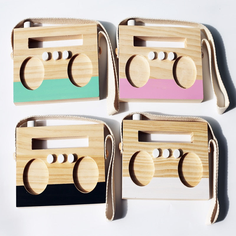 Hanging Wood Radio/Tape Recorder