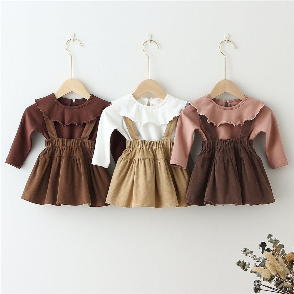 Casual Overall Dress With Blouse