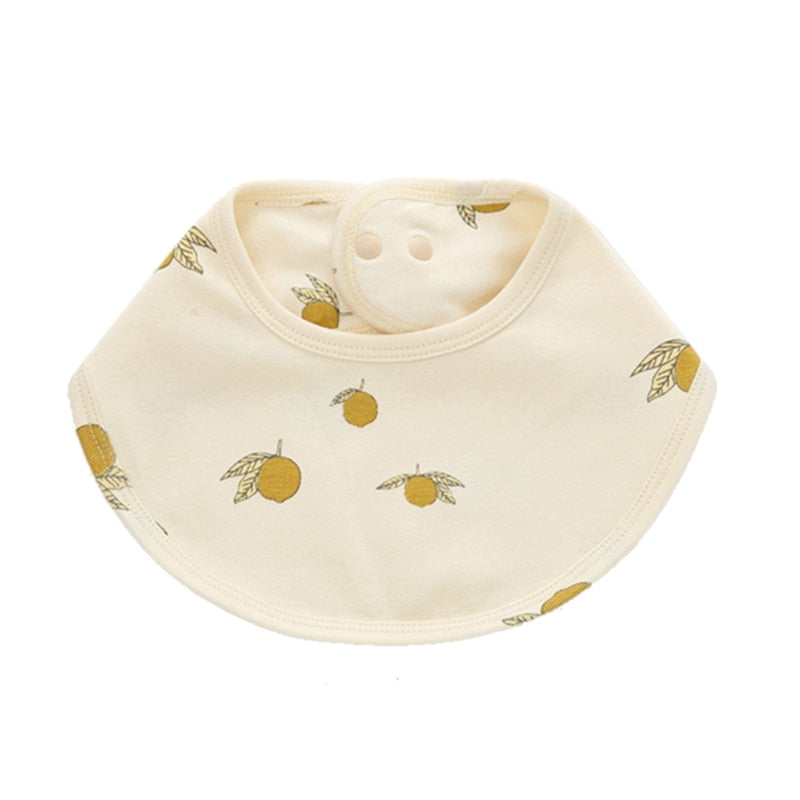 Double Layers Cotton Cartoon Printed Bibs