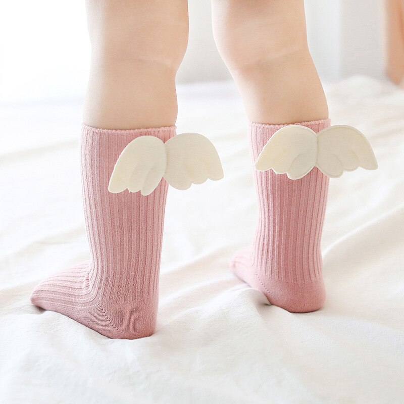 Solid Color Cute Wings Non-Slip Socks