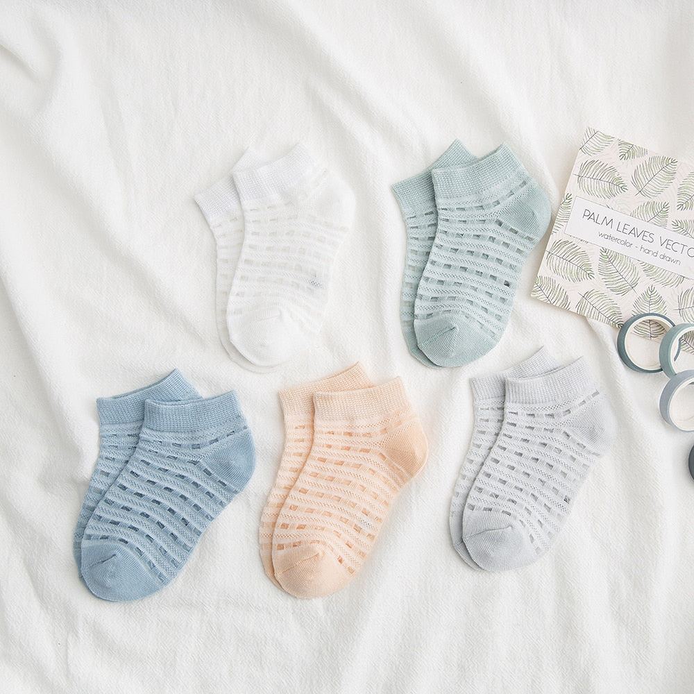 5 Pairs/Lot Colorful Plaid Socks