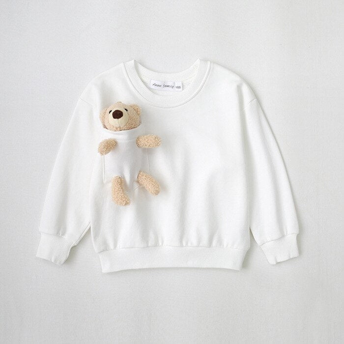 Family Matching Loose Pocket Bear Hoodies