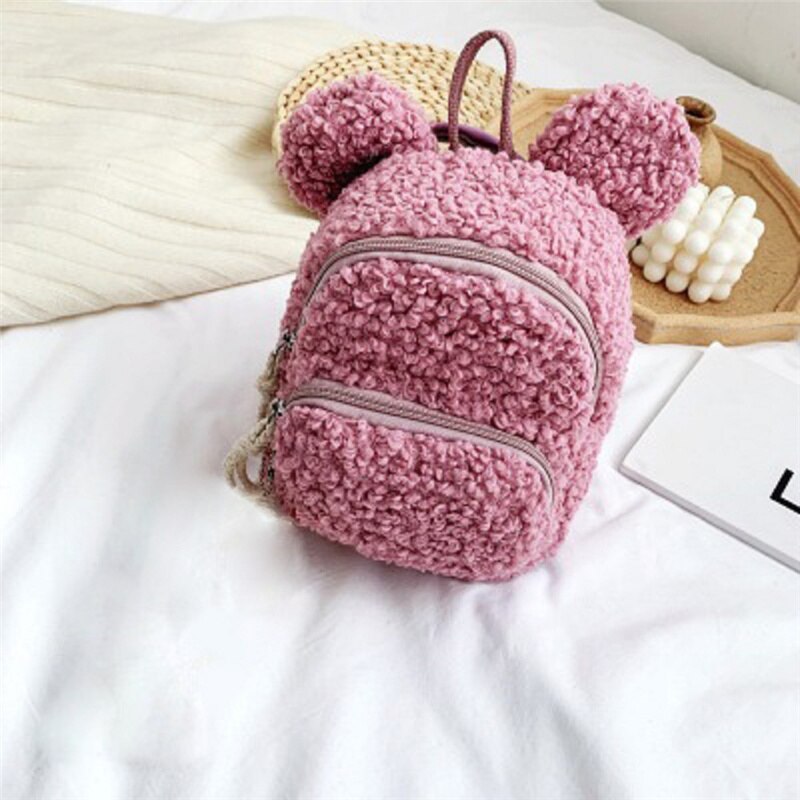 Fleece Bear/Rabbit Backpack With Bear Doll