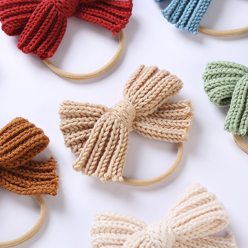 Cute Wool Bow Elastic Hairband