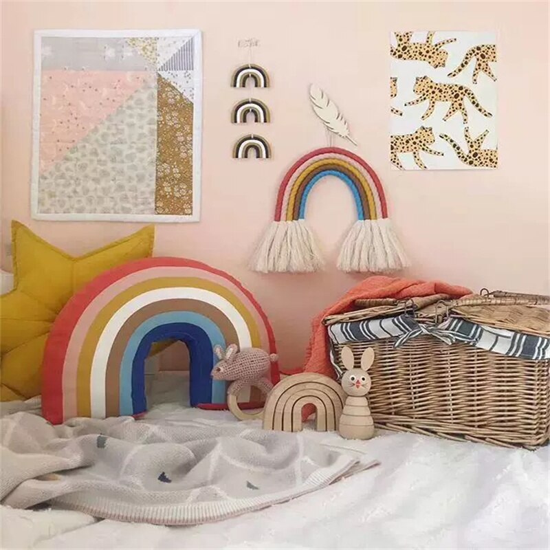 Rainbow Soft Stuffed Cushion