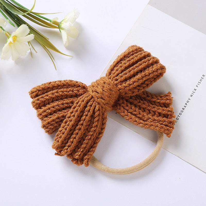 Cute Wool Bow Elastic Hairband