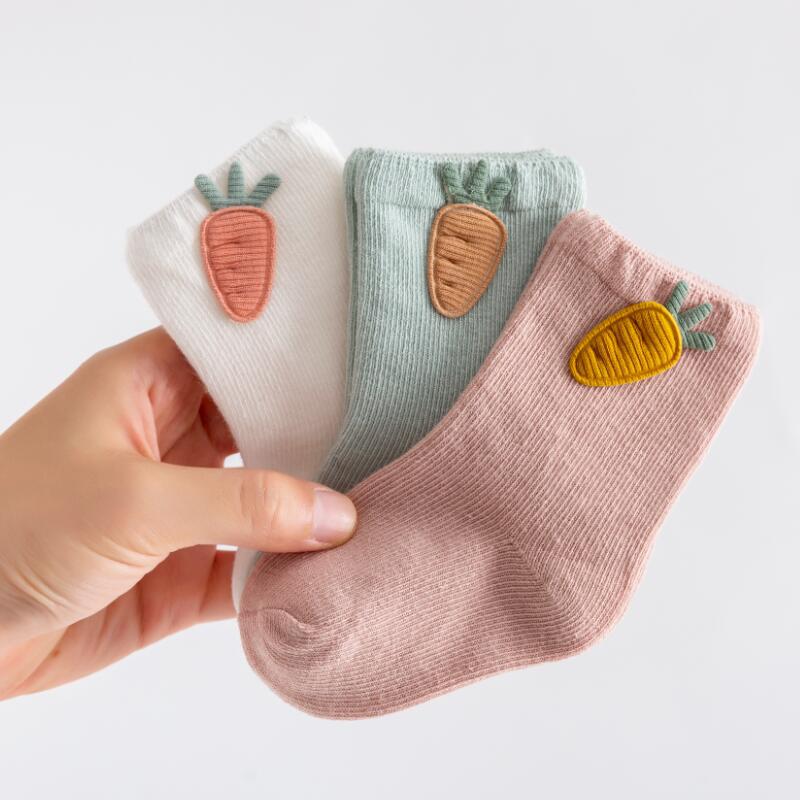 3 Pairs/Lot Cartoon Patch Socks