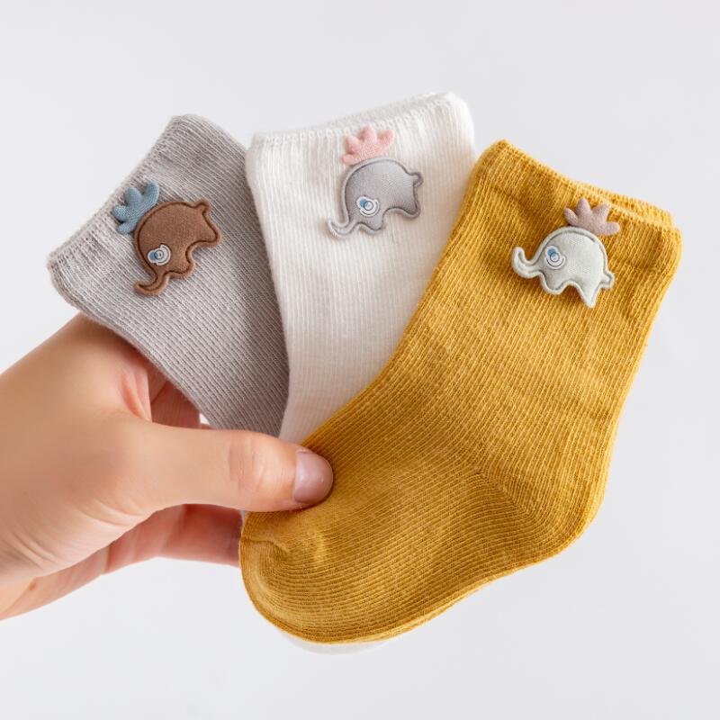 3 Pairs/Lot Cartoon Patch Socks