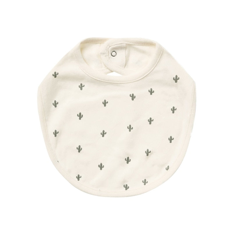 Double Layers Cotton Cartoon Printed Bibs