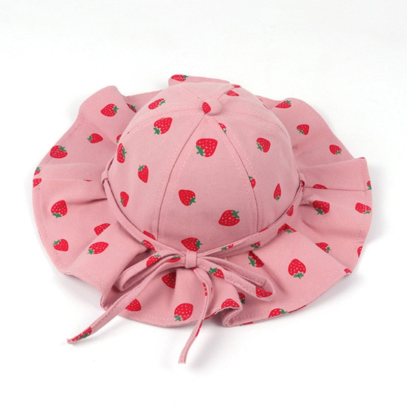 Fruits/Pattern Print Bowknot Bucket Hat