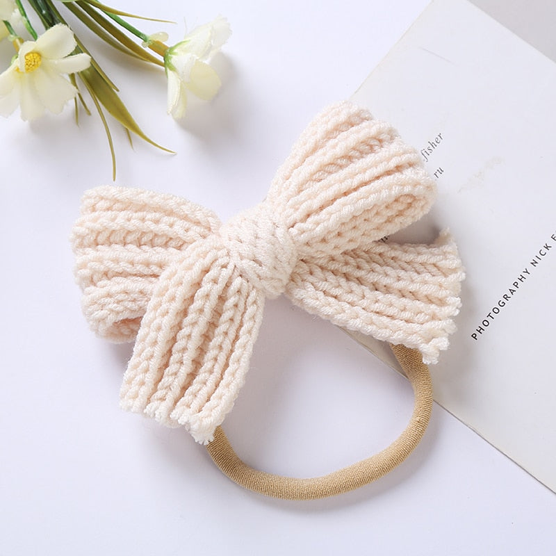Cute Wool Bow Elastic Hairband