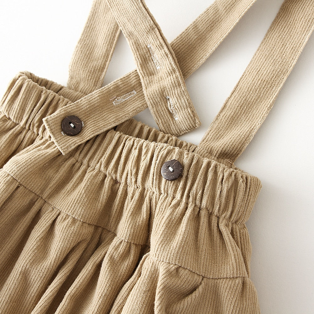 Casual Overall Dress With Blouse
