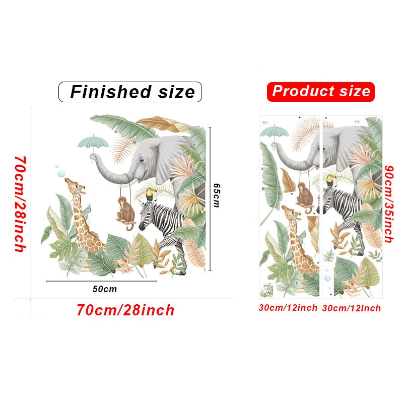 Tropical Rainforest And Animals Wall Sticker
