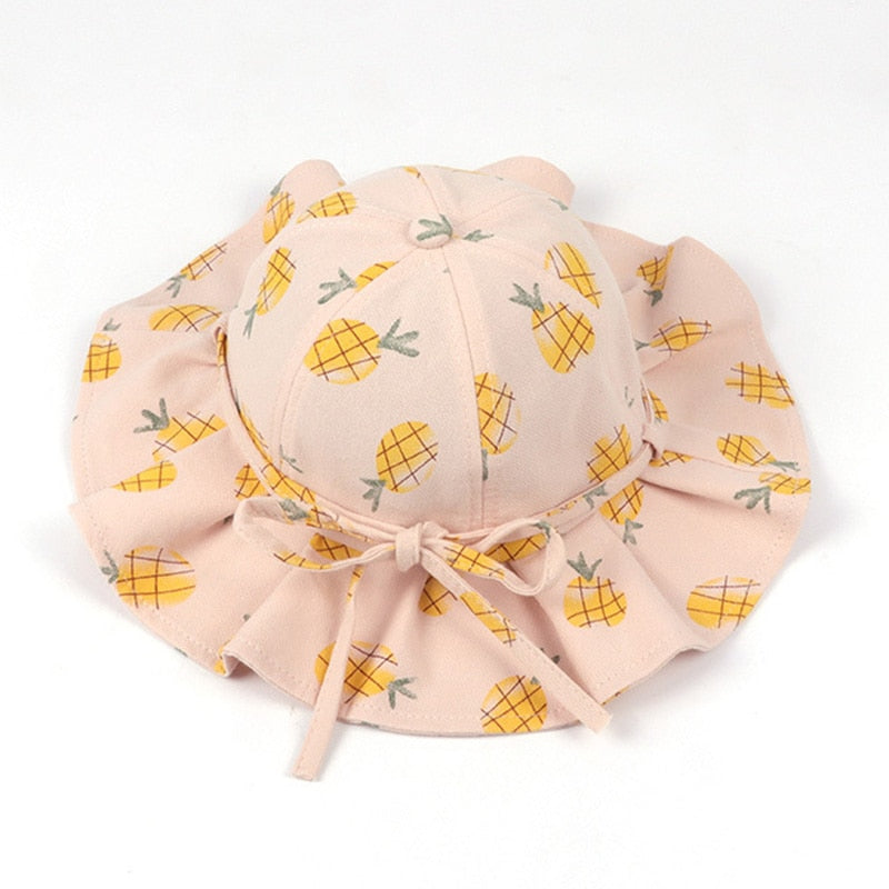 Fruits/Pattern Print Bowknot Bucket Hat