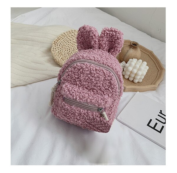 Fleece Bear/Rabbit Backpack With Bear Doll