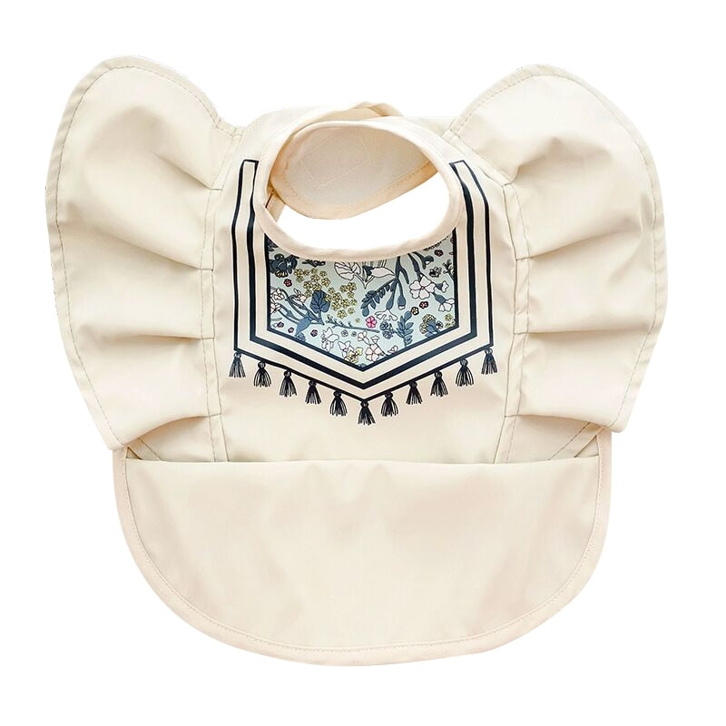 Ruffle Waterproof Cartoon Print Bibs