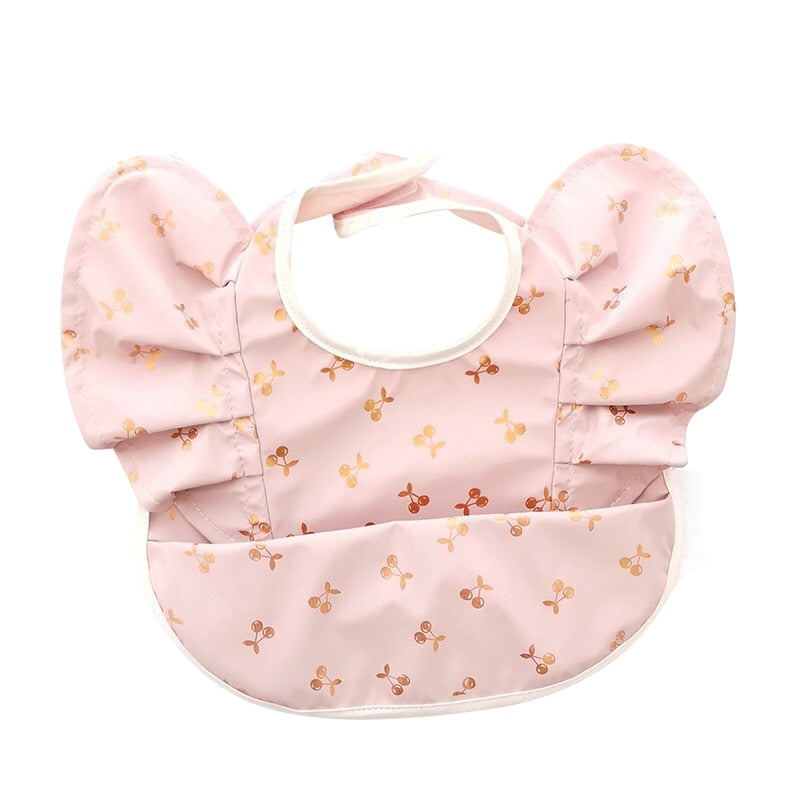 Ruffle Waterproof Cartoon Print Bibs