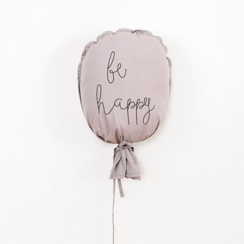 Be Happy Hanging Cotton Balloon Pillow