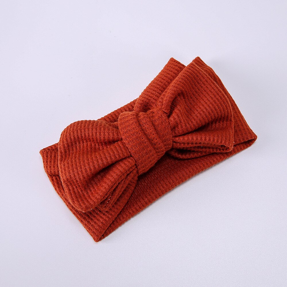 Waffle Double Layer Bow Knot Headband