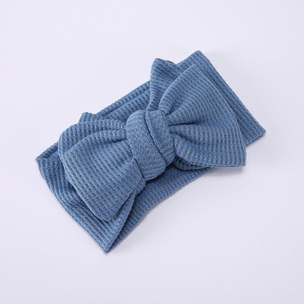 Waffle Double Layer Bow Knot Headband