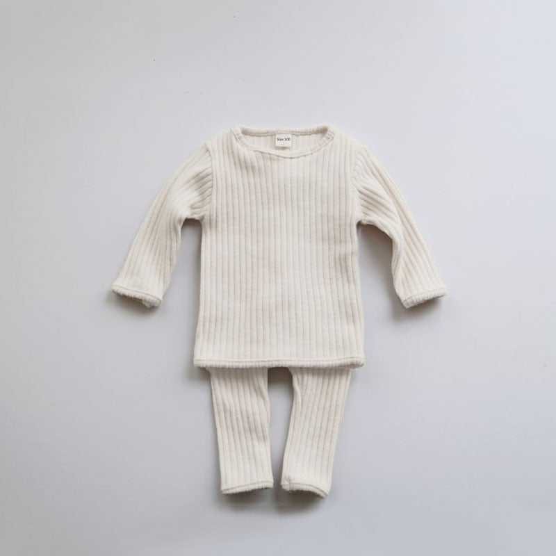 Knit Sweater Top And Leggings Pajama Set