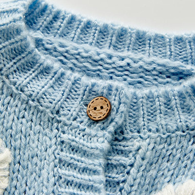Daisy Flower Knitted Cardigan