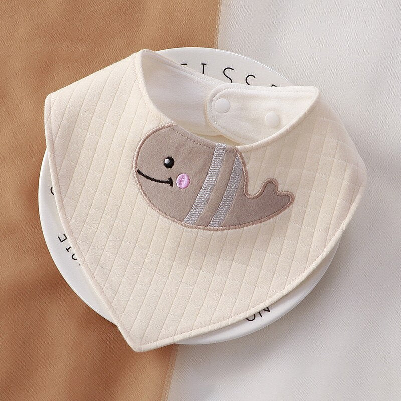 Animal Print Soft Cotton Triangle Bibs
