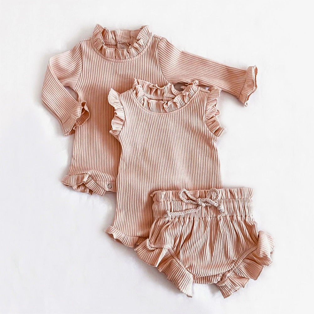 ELLA Ruffled Romper & Shorts Set