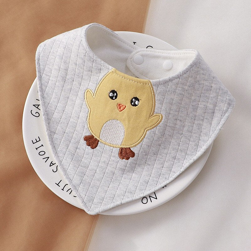 Animal Print Soft Cotton Triangle Bibs