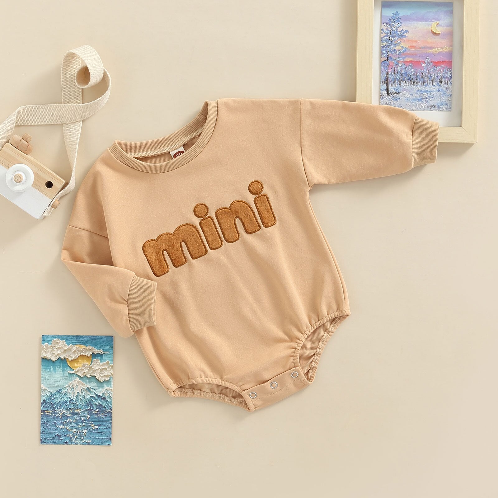 Mini Letter Embroidered Jumpsuit