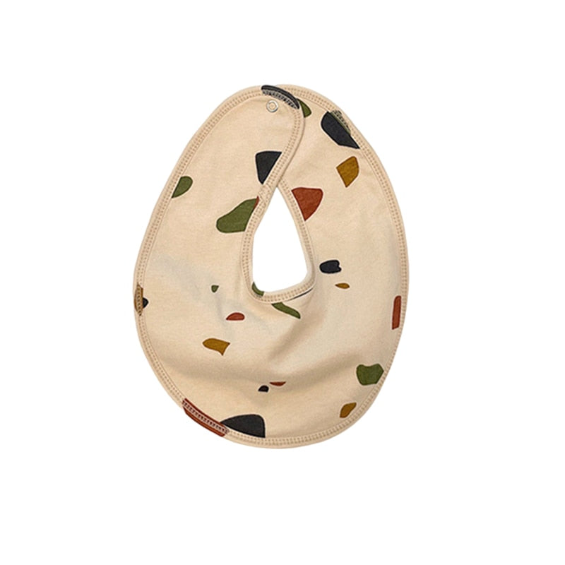 Double Layers Cotton Cute Printed Bibs