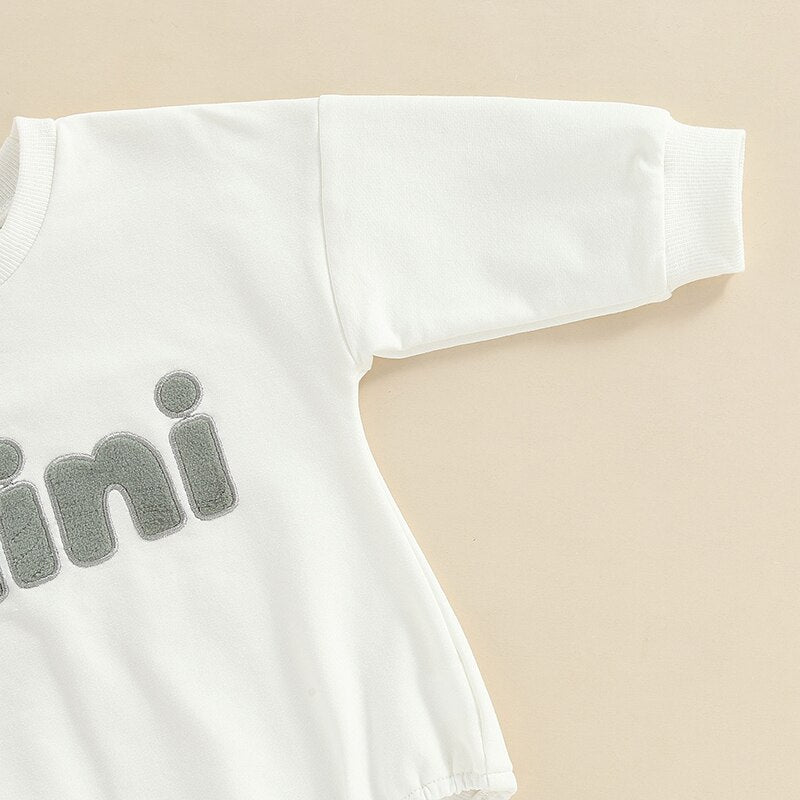 Mini Letter Embroidered Jumpsuit