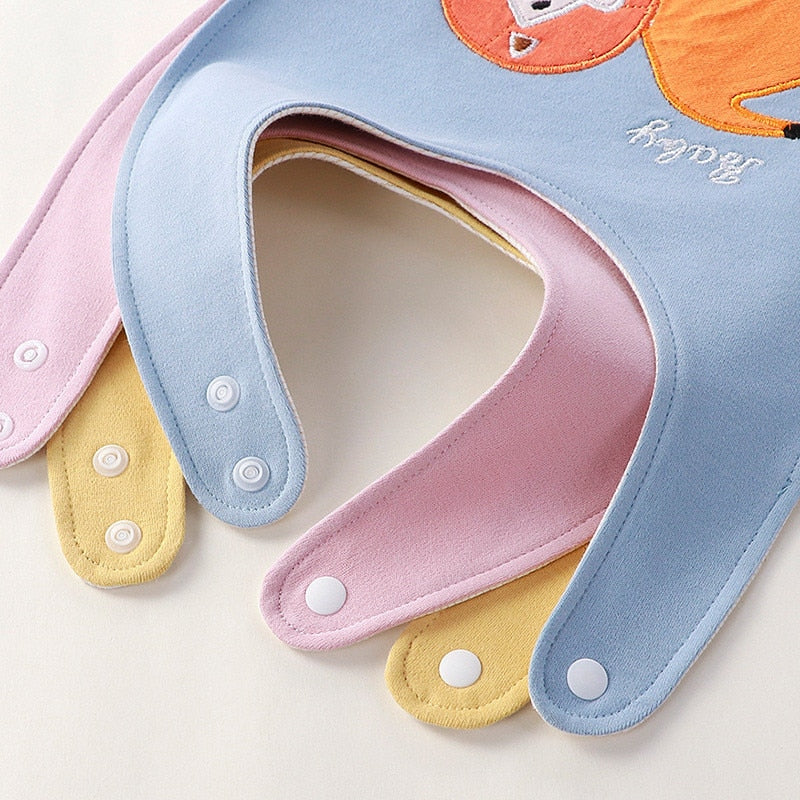 Animal Print Soft Cotton Triangle Bibs