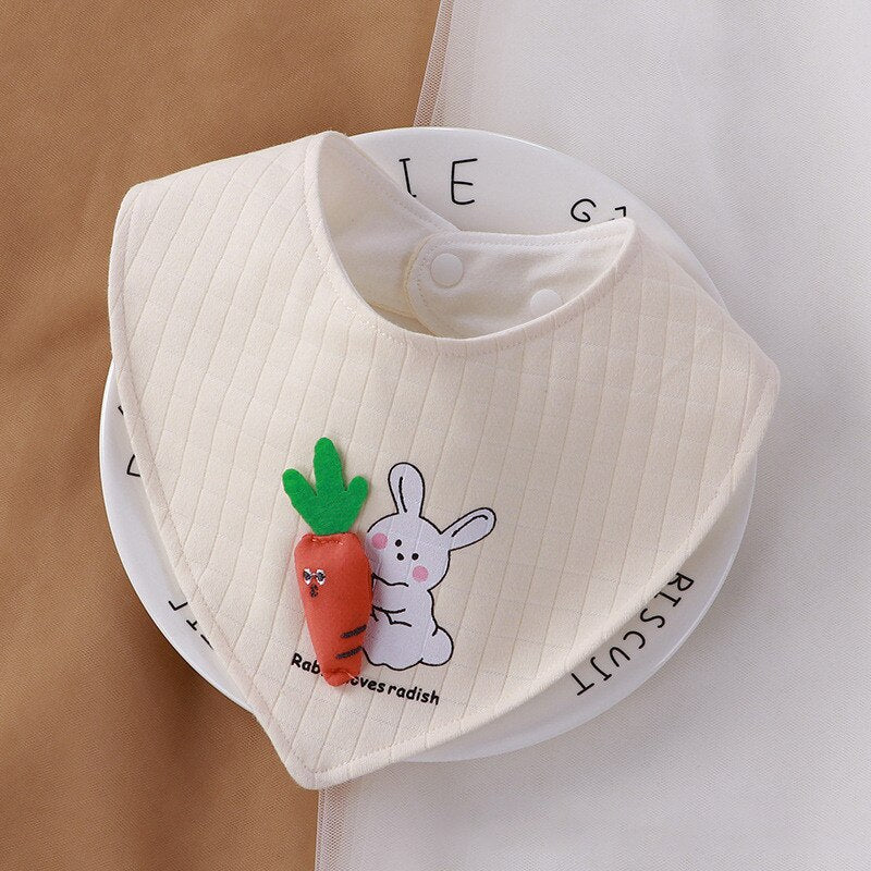 Animal Print Soft Cotton Triangle Bibs
