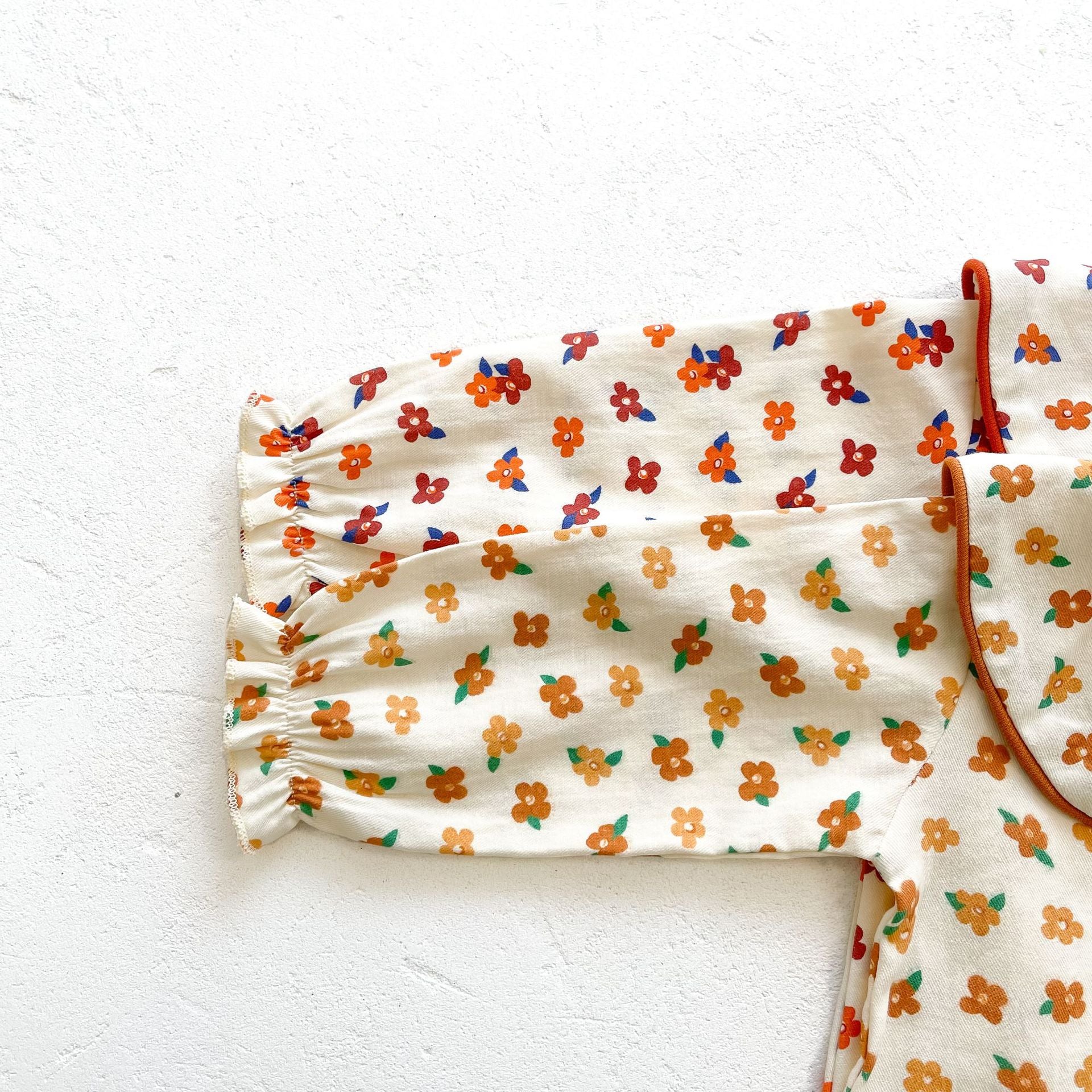 Flower Pattern Top & Jumpsuit Set