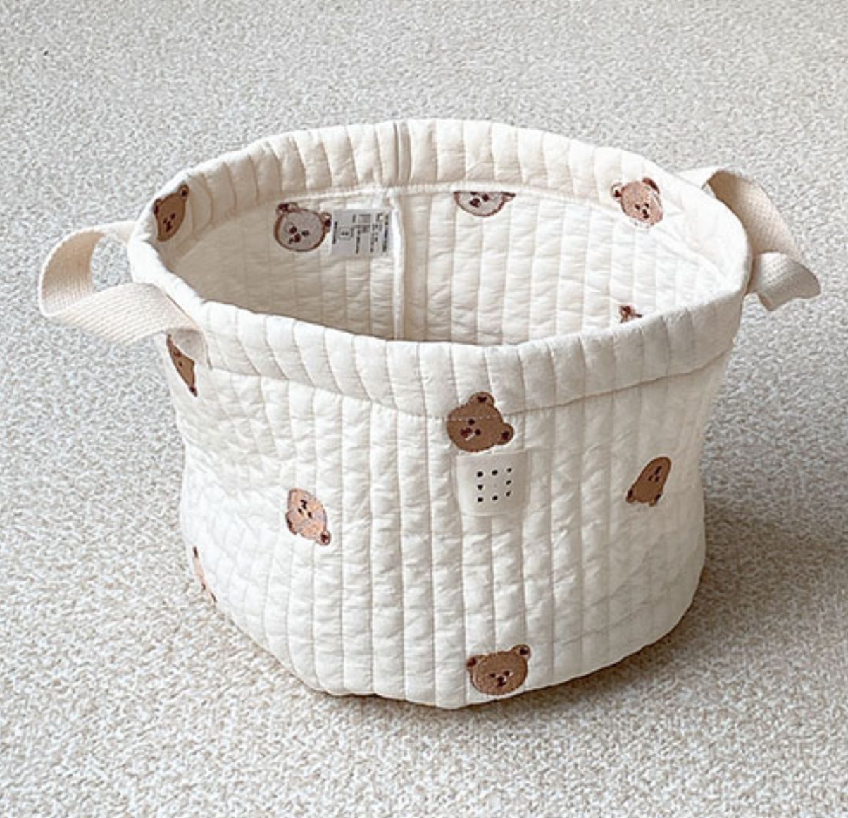 Cute Bear Embroidery Basket