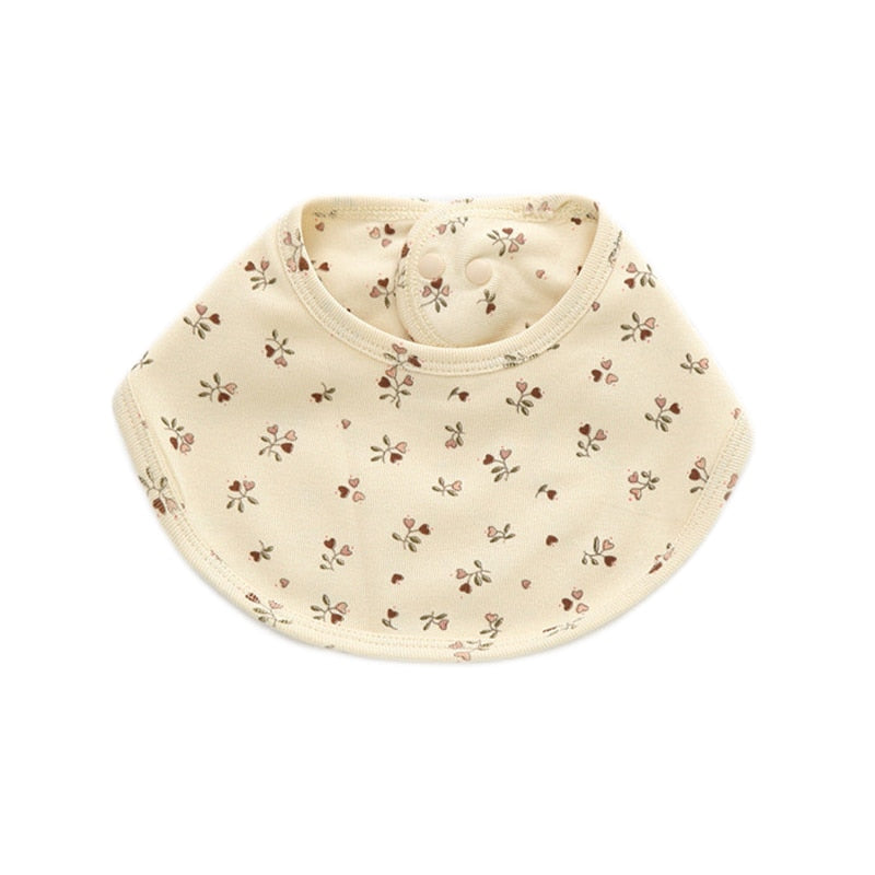 Double Layers Cotton Cute Printed Bibs