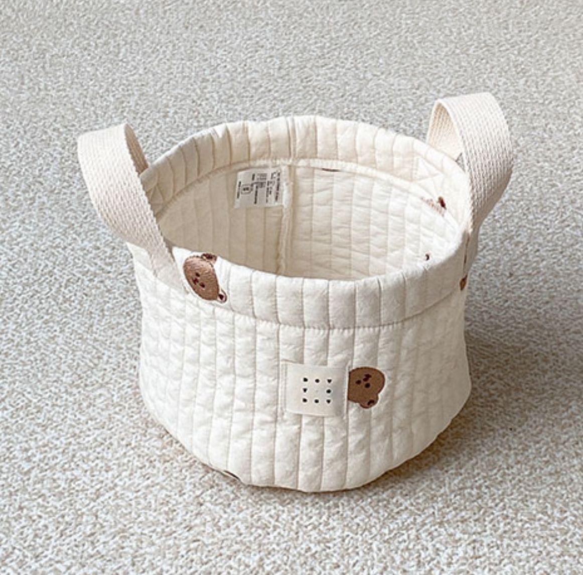 Cute Bear Embroidery Basket