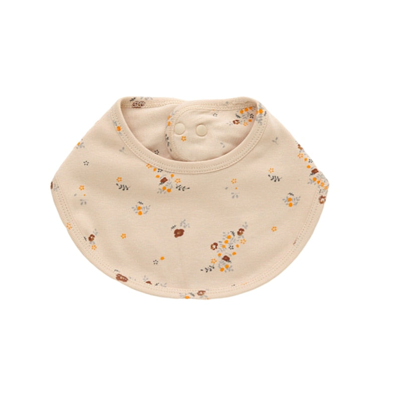 Double Layers Cotton Cute Printed Bibs