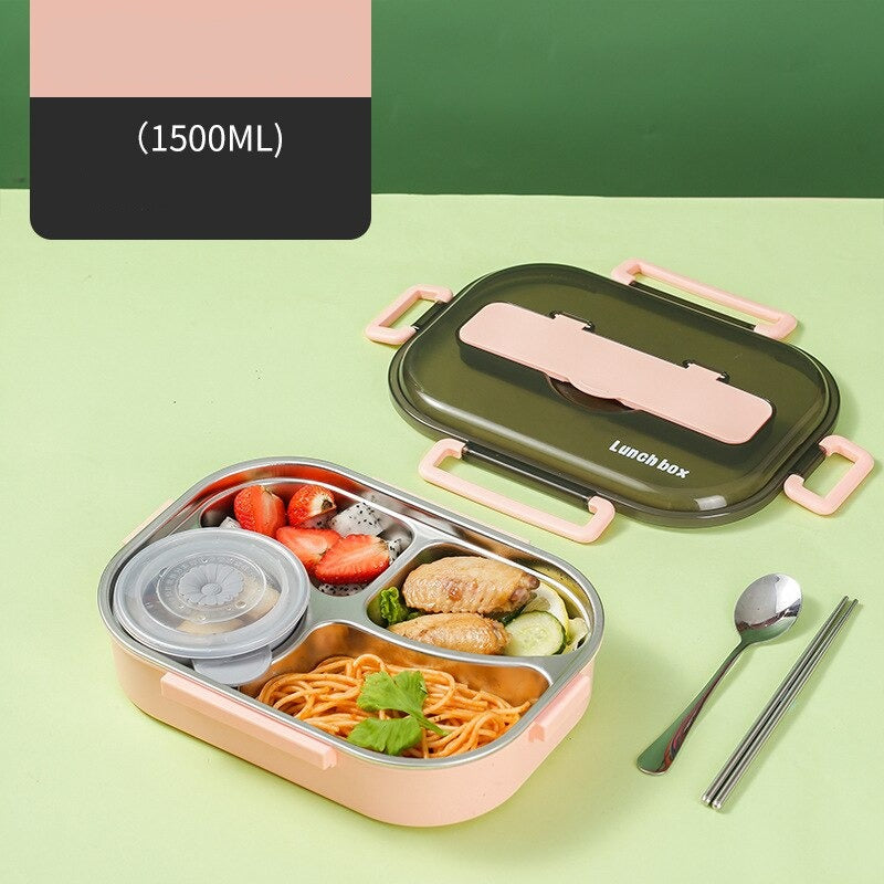 Stainless Steel Lunch Box with Compartments Storage Container