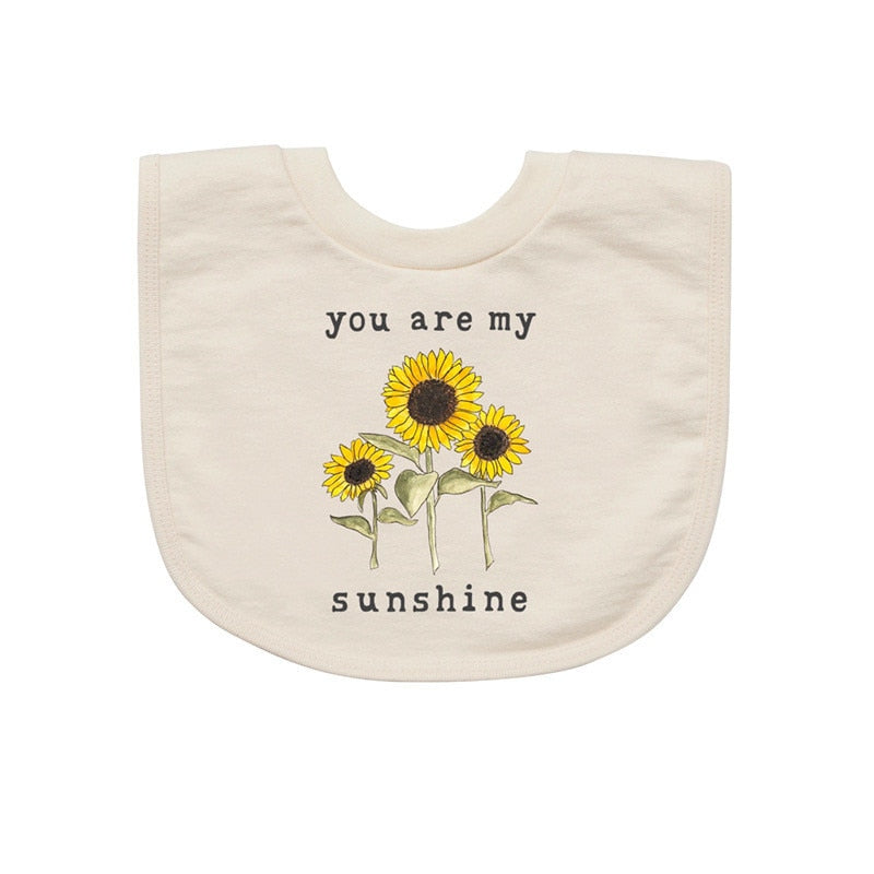 Double Layers Cotton Cute Printed Bibs