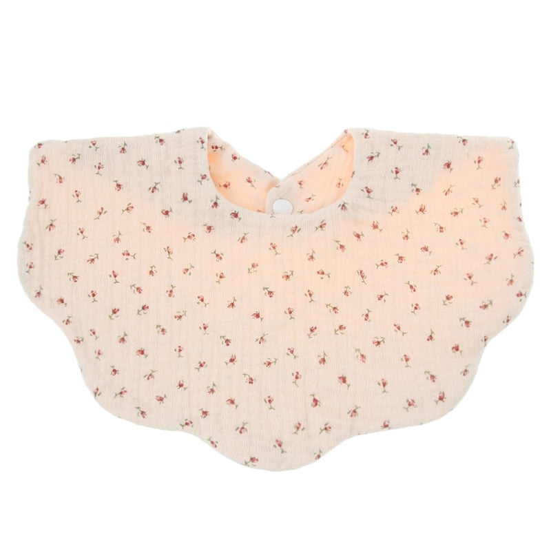 Double Layers Cotton Cartoon Printed Bibs