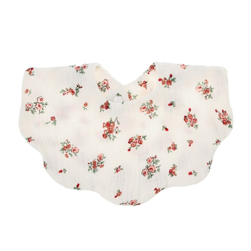 Double Layers Cotton Cartoon Printed Bibs
