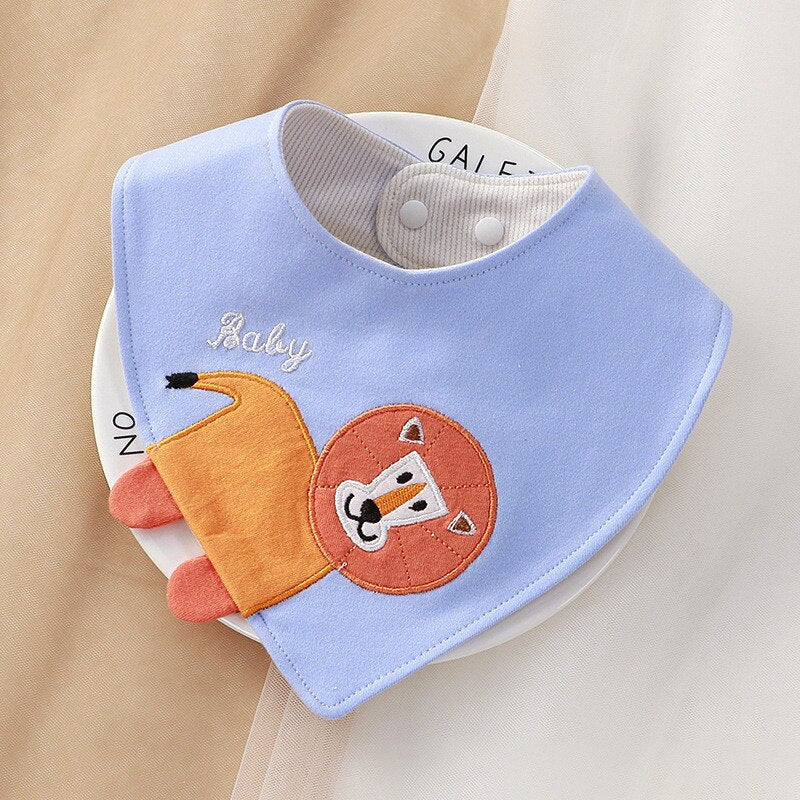 Animal Print Soft Cotton Triangle Bibs
