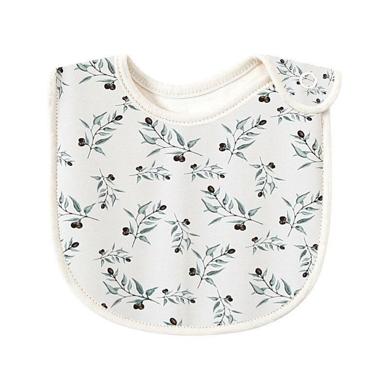 Double Layers Cotton Cute Printed Bibs