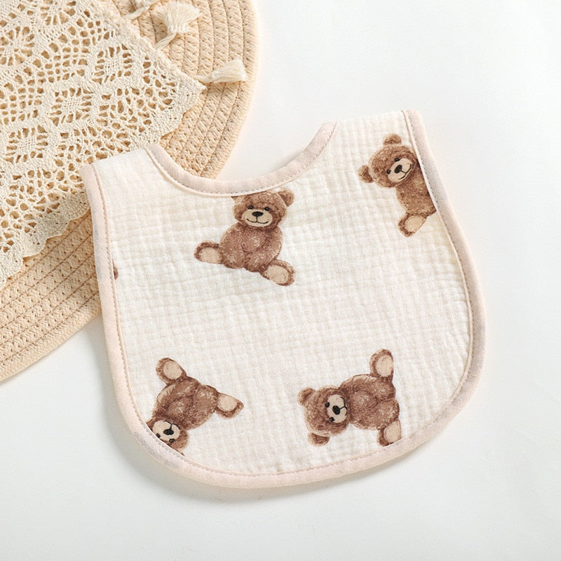 Solid Color Cute Pattern Bibs